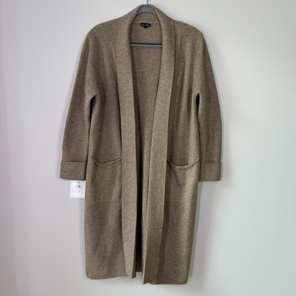 Coco + Carmen Long Line Open Cardigan Size S/M Luxe Loungewear Comfy Travel